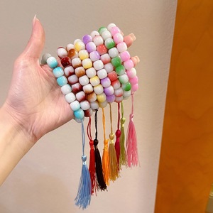 Pulsera de cuentas con diseño de borlas de colores variados para mujer, accesorio de joyería de moda - Product Image 4