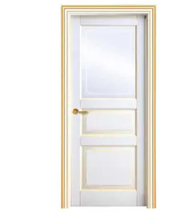 การออกแบบประตูห้องน้ำด้วยกระจกตกแต่งขอบโลหะสีขาวห้องอาบน้ำฝักบัวสวิงประตูทางเข้า