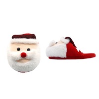 Pantoufles de Noël personnalisées en peluche du Père Noël, pantoufles rouges du Père Noël en peluche pas chères, pantoufles du Père Noël en peluche moelleuses et personnalisées