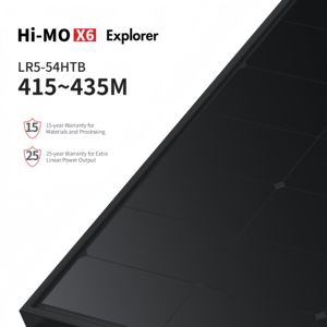 Penjualan terlaris Longi Hi-MO X6 415W 420W 425W 430W 435W LR5-54HTB HI-MO X6 EXPLORER penuh hitam - Product Image 1