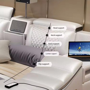 New Design Function Double Bed With Usb Bedroom <strong>Queen</strong> Size <strong>Sleeper</strong> With Massage Chair Modern Smart Bed With Speakers - Product Image 5