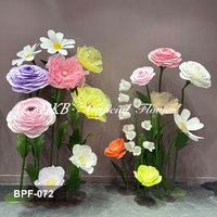 Fleurs géantes en papier organza, ranunculus et coquelicot, pour décoration de fête, mariage et événements – Vente chaude