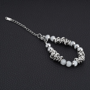 Hot Selling Popular Design Handmade <b>Beaded</b> <b>Bracelet</b> Titanium Steel Light Luxury Unisex's <b>Bracelets</b> Fashion Jewelry Wholesale - Product Image 5