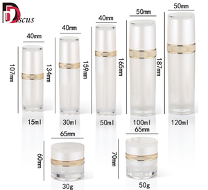 30 50 ml Set Kemasan Kosmetik Perawatan Kulit Mewah Botol Toner Krim Perawatan Kulit Botol Pompa Serum Lotion Akrilik dan Stoples - Product Image 6