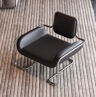 Chaise convexe irrégulière en acier inoxydable Creative Homestay Hotel Reception Leisure Single Sofa Chair