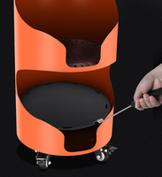 Barbecue commercial laminé à froid en tôle d'acier support de cuisson voiture Barbecue deux couches plateau de cuisson chariot de support de refroidissement pour 295mm 330mm