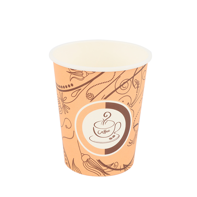 new design custom multi size disposable single wall coffee drink paper cups with printed logoPopular