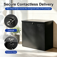 Boîte à colis de qualité commerciale, robuste, capacité 65 litres, sur pied, verrouillable, pour livraison à domicile sur propriété privée personnalisée