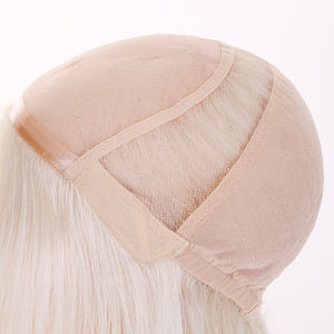 Perruques courtes bob pour femmes, cheveux européens Remy couleur <span class=keywords><strong>blonde</strong></span> blanche personnalisée, 5*5 Mono Top avec dentelle HD, double trame - Product Image 1