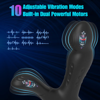 Hochwertiger 10-stufiger Vibrations-Silikon-Analplug, Prostatamassagegerät, Premium-Vibrations-Analtoy für sexuelles Vergnügen