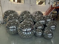 Ballon gonflable miroir brillant à double couche en PVC imperméable et imprimé UV pour intérieur et extérieur, idéal pour les soirées disco et les événements d'entreprise