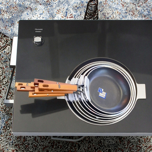 Nhôm không dính Pan với tay cầm bằng gỗ cho Bếp cảm ứng và bếp gas không khói nấu ăn Pan bít tết Frying Pan - Product Image 6