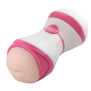 White Adult <b>Masturbator</b> Cup with Vagina and Mouth Design 100% Waterproof ABS+Silicone for Male Use - Product Image 5