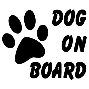 <strong>DOG</strong> <strong>ON</strong> <strong>BOARD</strong> Footprint Safety Sign <strong>Car</strong> Warning Decal Window Vinyl <strong>Stickers</strong> Gift Die Cut Decals Latop window Glass Gift Bumper - Product Image 2