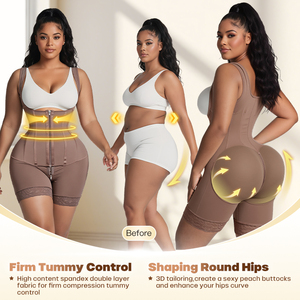 <span class=keywords><strong>Fajas</strong></span> <span class=keywords><strong>Colombianas</strong></span> à haute compression et contrôle abdominal, Post-opératoire, Phase 1, Vente en gros pour femmes - Product Image 2