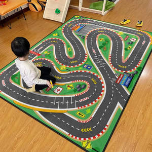 Tapis <span class=keywords><strong>de</strong></span> jeu pour enfants en polyester, lavable, antidérapant, avec support rembourré, design enfantin, éducatif, pour <span class=keywords><strong>la</strong></span> maison et <span class=keywords><strong>la</strong></span> prière - Product Image 5