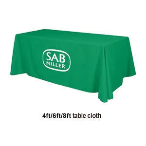 Trade Show Promotion Draped Table Cloth Display Table Cloth Loose Table Cloth For Event