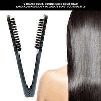 Brosse à cheveux lissante peigne professionnel en forme de V peigne à Clip outils de coupe de cheveux