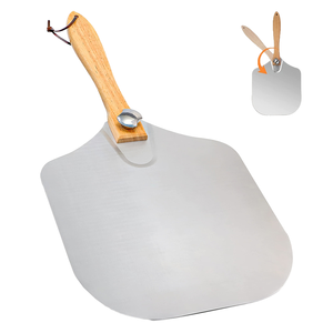 Pala per <span class=keywords><strong>Pizza</strong></span> in Alluminio con Manico Pieghevole in Legno, Salvaspazio, per <span class=keywords><strong>Forno</strong></span> Domestico e Ristorante - Product Image 2