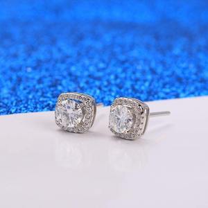 Most Selling Moissanite Diamond Earrings Premium Sterling <b>Silver</b> Fine Jewelry for Women Luxury Fashion and Daily Styling Sale - Product Image 1