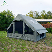 Tente gonflable quatre saisons de 6,3 m² pour le camping en plein air, pliable, imperméable, tente de glamping en tissu Oxford 600D, 2-3 personnes