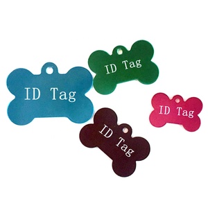 Wholesale Cheap Multicolor Aluminum <strong>Dog</strong> Collar Tags Custom Logo Bone Shape Features <strong>Lights</strong> Solid Pattern Material - Product Image 6