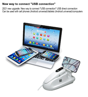 Analyseur de cuir chevelu portable USB, 50X 200X, double sonde, écran 11 pouces, appareil d'analyse des cheveux pour salons de beauté
