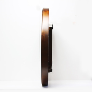 European Style Solid Wood Oval Wall <b>Clock</b> <b>Battery</b> Powered Silent Living Room Decorative <b>Clock</b> - Product Image 4