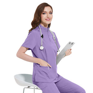 Divise chirurgiche donna Set di Scrub medico infermiere salone di bellezza abbigliamento da lavoro clinico Scrub Top Pants Spa medico cura tuta clinica - Product Image 4