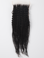 Perruque sans colle 2x6 HD Lace Closure Afro Kinky Curly 100% Cheveux Humains Pré-Pluckée Ligne de Cheveux Naturelle pour Femmes Noires Vente en Gros