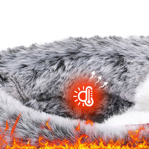 Bottes d'hiver antidérapantes confortables à double isolation thermique avec doublure en fourrure et col en fourrure replié, disponibles en plusieurs couleurs simples - Product Image 5