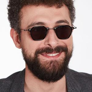 Nouvelles lunettes de soleil unisexes rétro punk hip hop 2024, monture petite, verres acryliques UV400 - Product Image 2