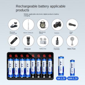 Chargeur de batterie intelligent à 8 emplacements avec port USB et éclairage LED pour Ni-MH/Ni-Cd AA/AAA KINVS K8 Modèle 10W Charge rapide - Product Image 4