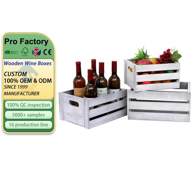 Decorative Wood Crates Nesting Crates Storage Container Rustic Wooden Crates Wooden Wine Boxes