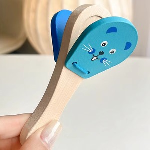 Castagnettes en bois Montessori <span class=keywords><strong>de</strong></span> haute qualité pour bébés, <span class=keywords><strong>instruments</strong></span> à main, jouets éducatifs pour le développement cérébral - Product Image 2