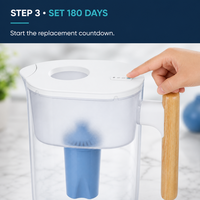 Filtros de Agua para Jarra de Agua Potable de Gran Sabor, 10 Tazas, 150 Galones, Sin BPA, Elimina Fluoruro, Cloro, Plomo y Contaminantes, NSF53