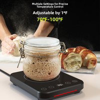 Chauffe-démarreur de levain intelligent et portable avec écran numérique, contrôle thermostatique 70-100°F, minuterie automatique 0-12 heures, pour cuisine domestique