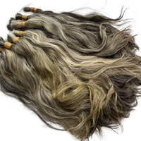Extensiones de Cabello Humano Virgen Natural de Lujo, Cabello Ultra Sedoso y Brillante con Cutícula Intacta