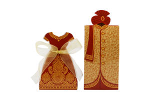 صناديق ورقية صغيرة للحلوى والحلوى لحفلات الزفاف مع شرائط تصميم العروس والعريس صناديق للضيوف - Product Image 4