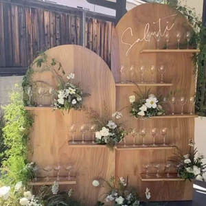 Toile de fond de mariage Porte-verre à vin mural pour <span class=keywords><strong>champagne</strong></span> Support pour décoration de mariage - Product Image 2