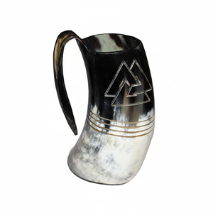 Taza de cerveza con cuerno de beber personalizada, jarra de cerveza con logotipo de tu marca, color Natural de fábrica, fabricante de último diseño en la india - Product Image 1