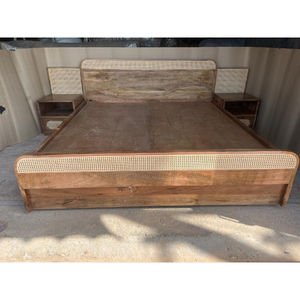 Lit en bois de haute qualité avec rangement, taille King/Queen, design moderne, finition classique, prix de gros - Product Image 3