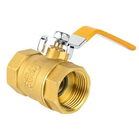 Válvula de Bola de Latón de Dos Piezas de Alta Calidad y Bajo Precio DN15-DN100 con Rosca Interna, Segura para Altas Temperaturas y de Operación Manual