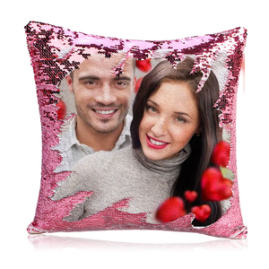 Fodera per <span class=keywords><strong>cuscino</strong></span> in tessuto <span class=keywords><strong>con</strong></span> paillettes magiche 40x40 cm per sublimazione, personalizzabile, per San Valentino - Product Image 2