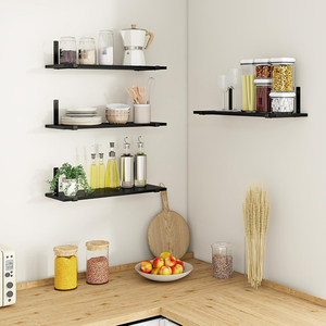 Juego de estantes montados en la pared flotantes profundos, 2 estantes de almacenamiento de pantalla ancha, soportes de Metal resistentes para dormitorio, baño, cocina, sala de estar - Product Image 2