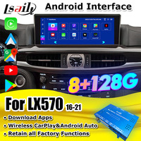 Interface multimédia Android13 Lsailt Car Android pour Lexus 2013-2021 Year LX570 Support Wireless CarPlay, Headrest Screen