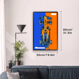 Cadre mural pour voiture de sport en blocs de construction, belle maison, possibilité de personnalisation, nombreux styles au choix - Product Image 6