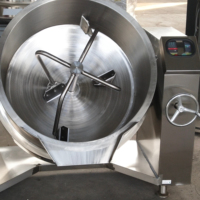 Chaudière à gaz industrielle à enveloppe chauffante avec mélangeur pour cuisson et braisage