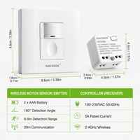 Kit Saklar Sensor Gerak Nirkabel 2.4GHz PIR dengan Penerima untuk Kontrol Pencahayaan Rumah Pintar