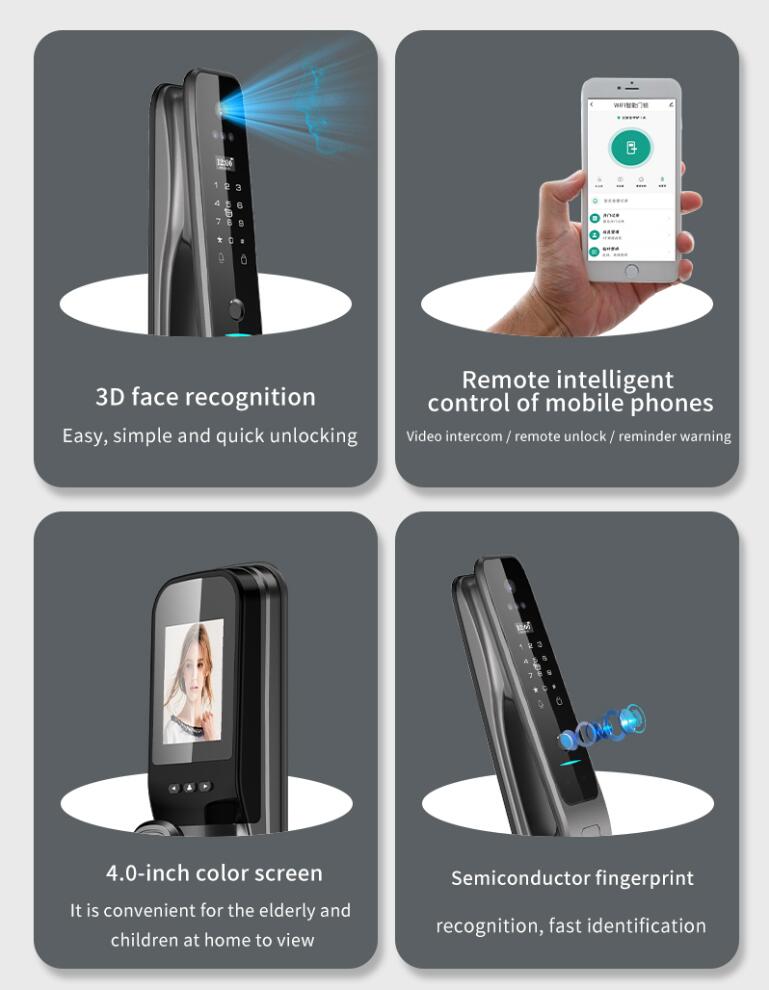 wifi 3D face recognition smart Lock